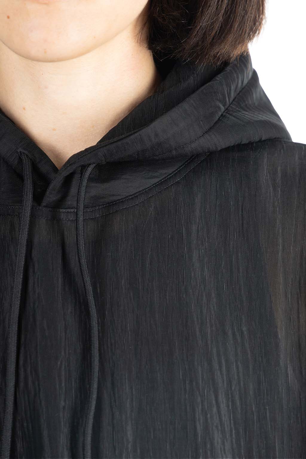 AURALEE - ELASTIC SHEER NYLON PO PARKA-Black