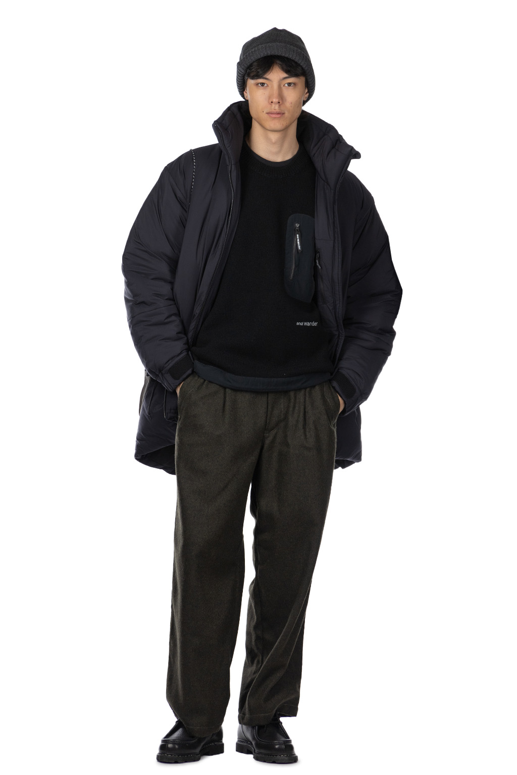 And Wander - Top Fleece Coat - Black