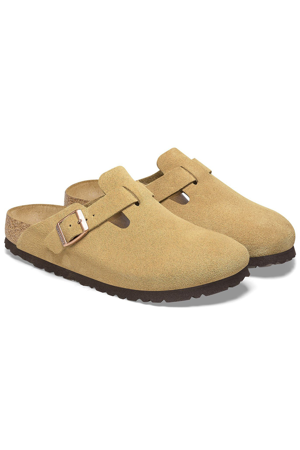 Birkenstock - Boston Suede Latte Cream