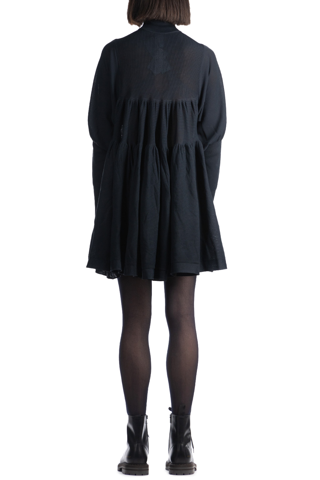 CFCL - Cascades Long Sleeve Mini Dress - Black