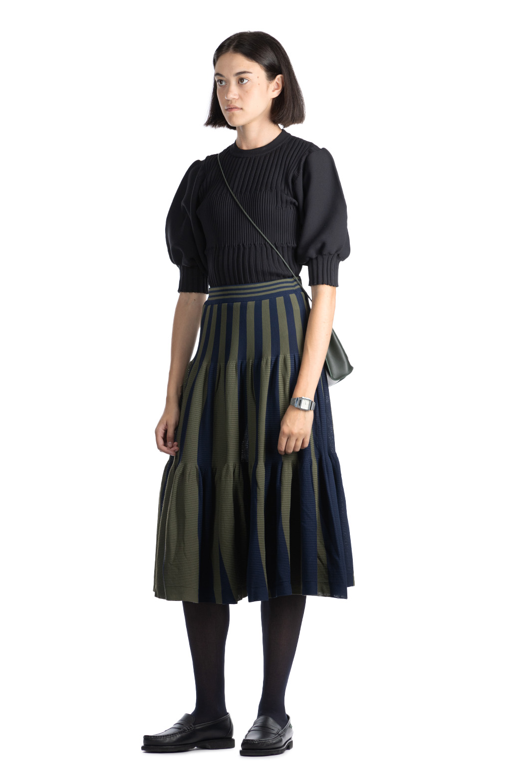 CFCL - Cascades Skirt - Fern Green-Navy