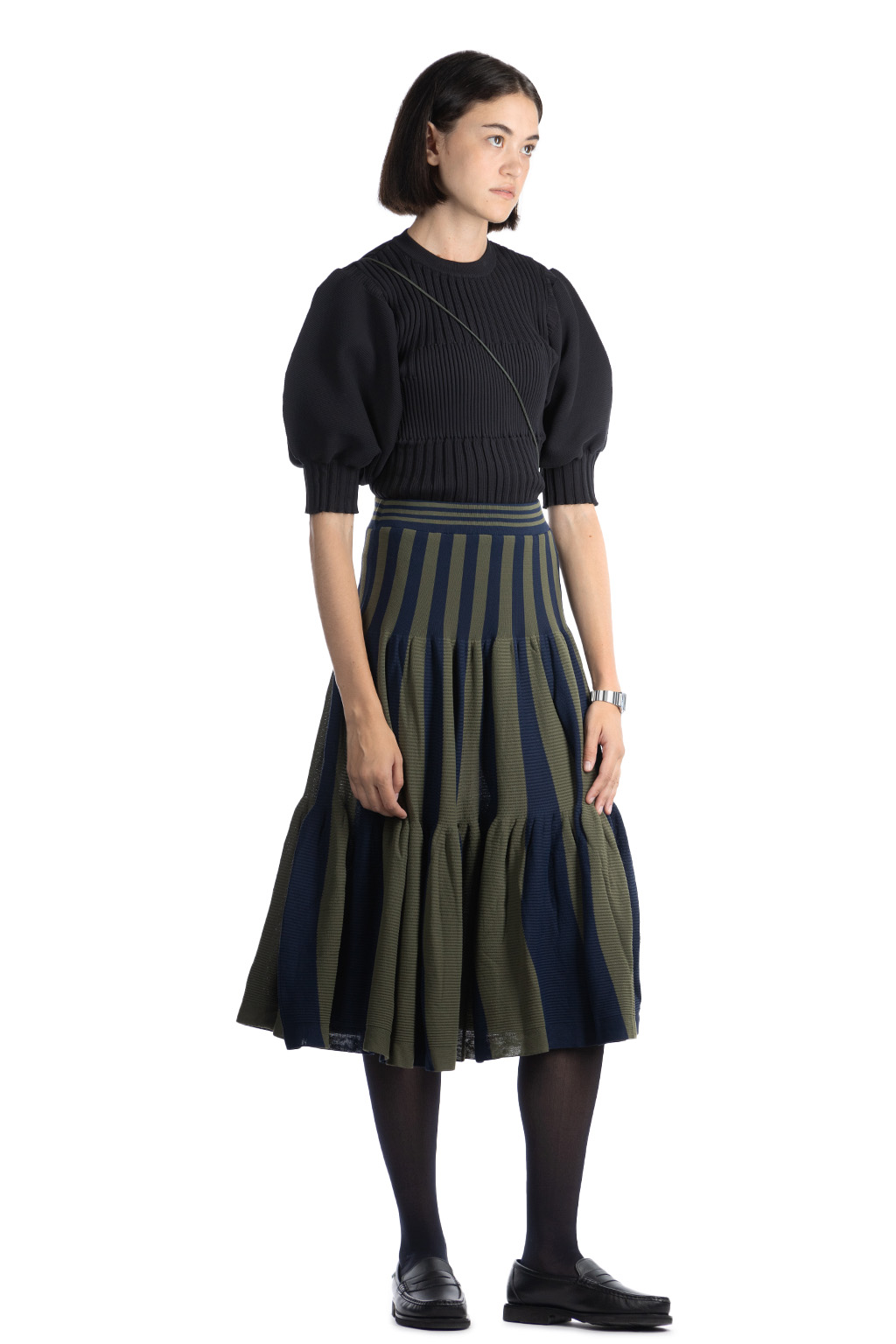 CFCL - Cascades Skirt - Fern Green-Navy