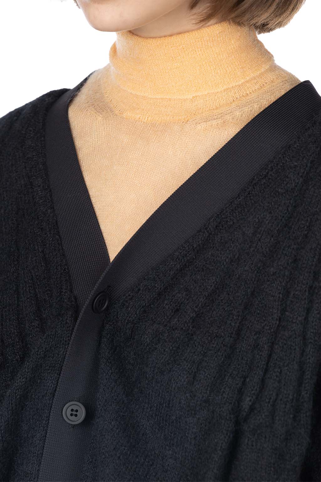 CFCL - Fluted Mohair Cardigan - Black