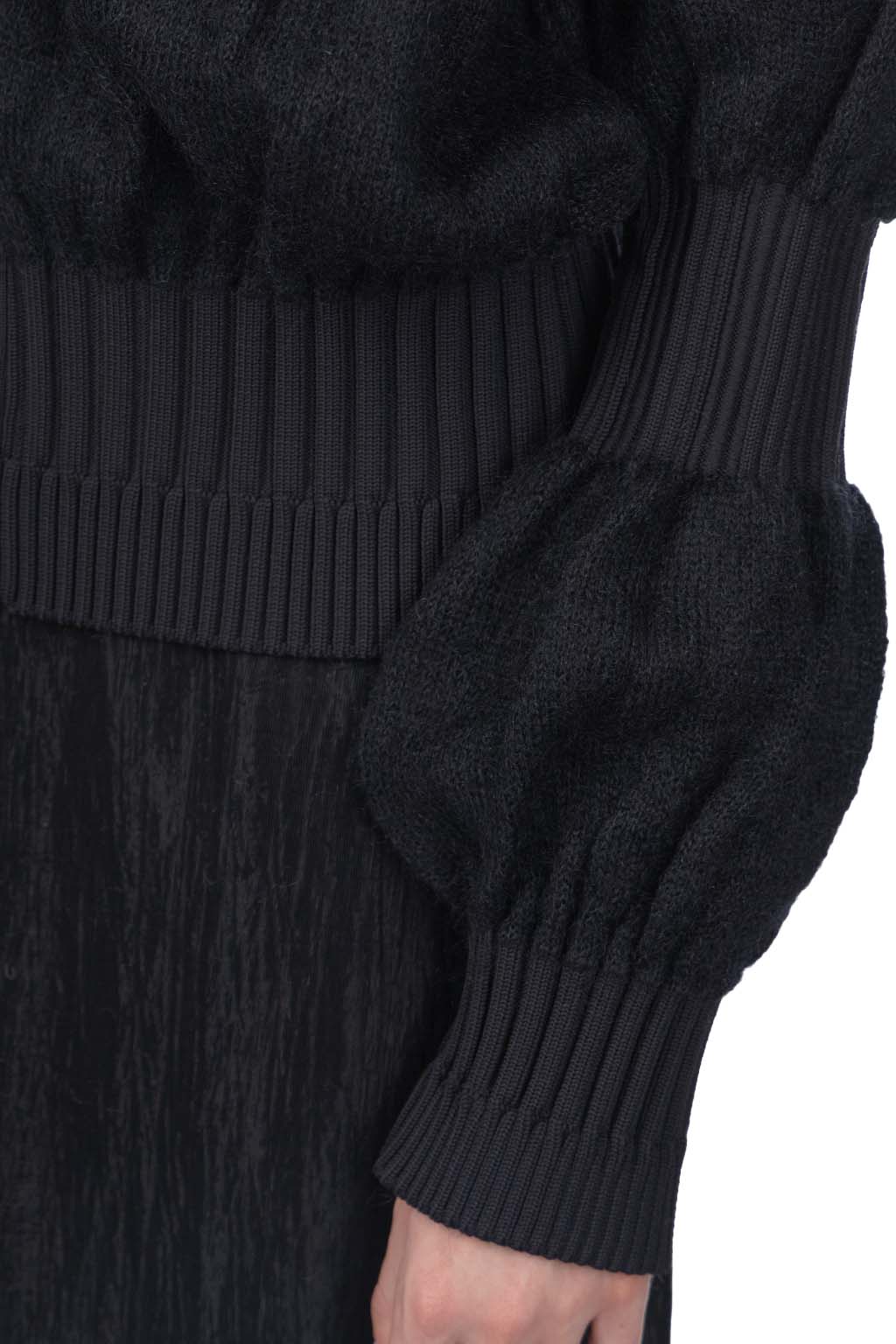 CFCL - Fluted Mohair Cardigan - Black