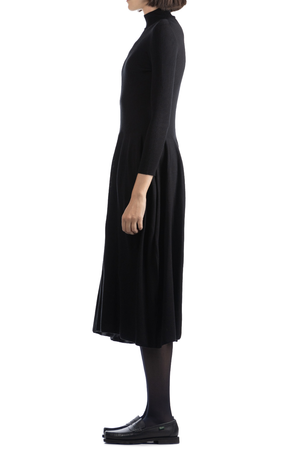 CFCL - Silk Long Sleeve Dress - Black