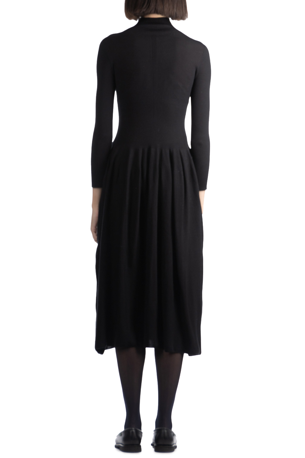 CFCL - Silk Long Sleeve Dress - Black