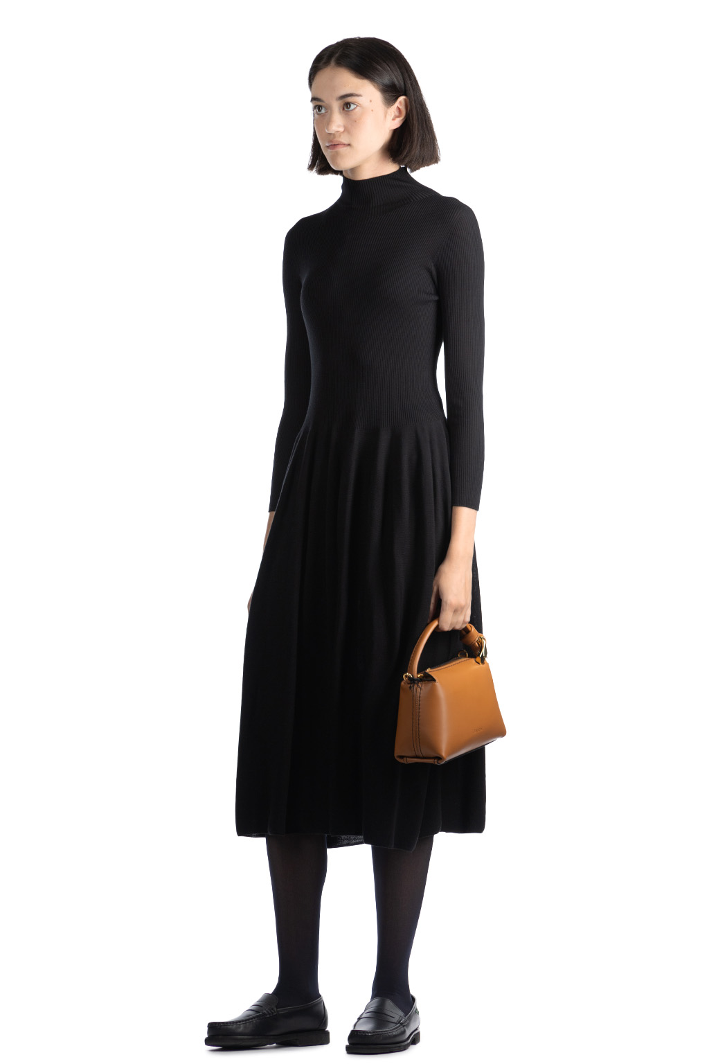 CFCL - Silk Long Sleeve Dress - Black