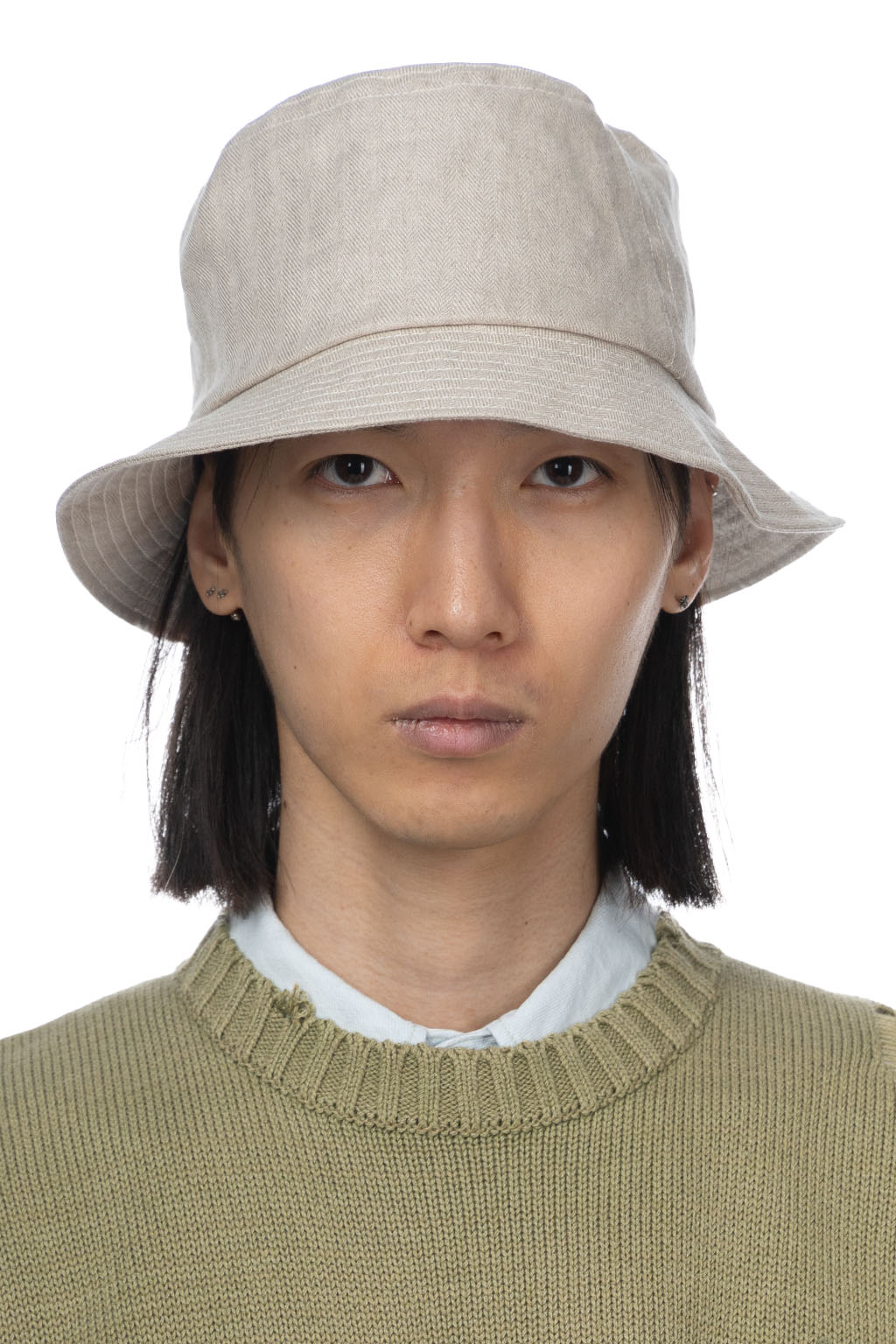 Cableami - Linen Herringbone Bucket Hat - Ercu