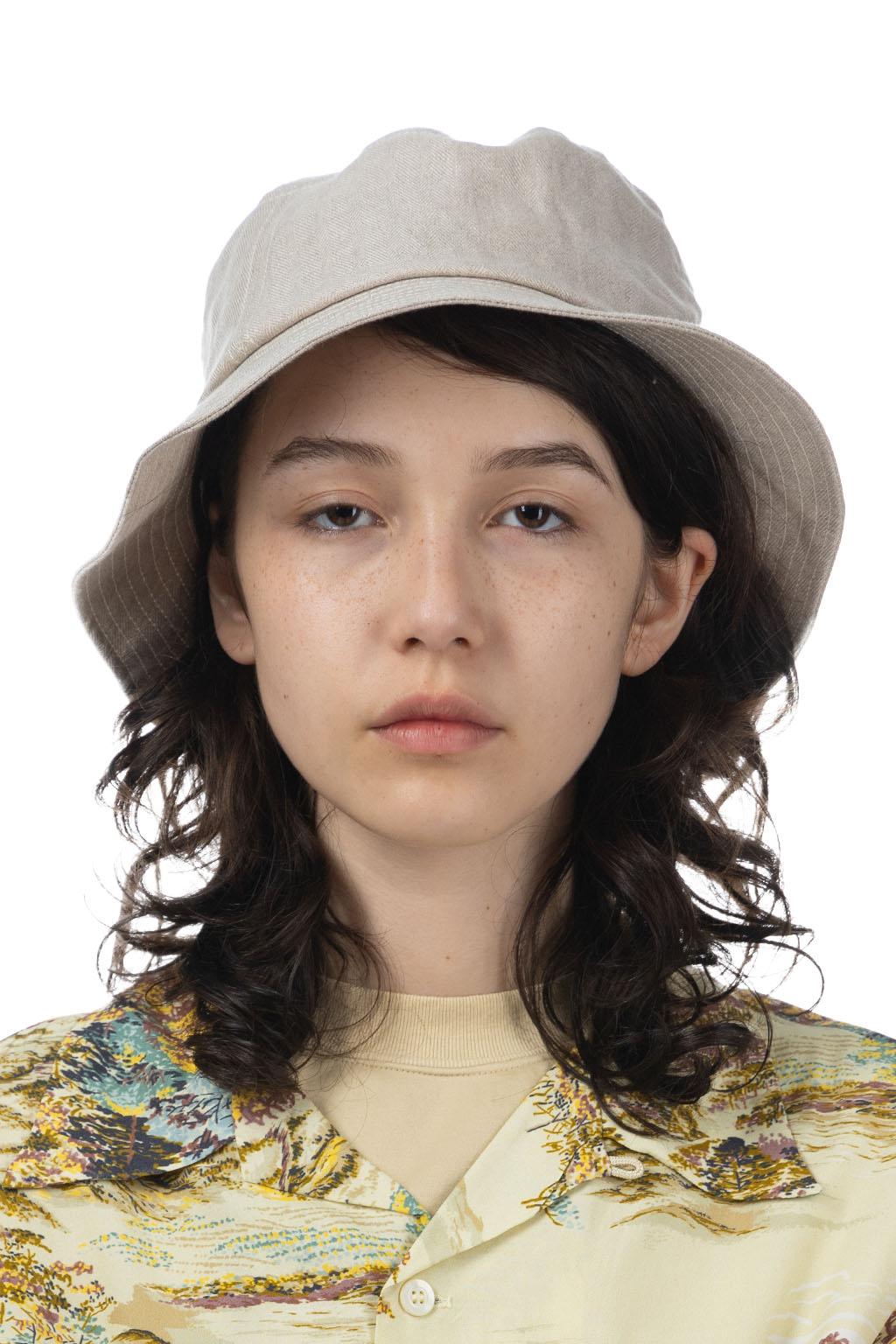 Cableami - Linen Herringbone Bucket Hat - Ercu