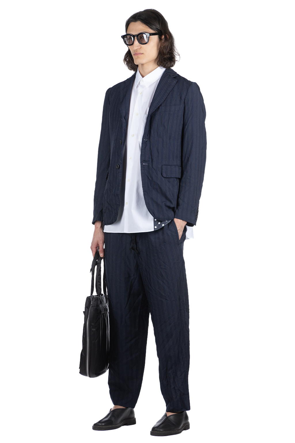 Comme Des Garcons Homme Deux - Stripe Jacket - Navy