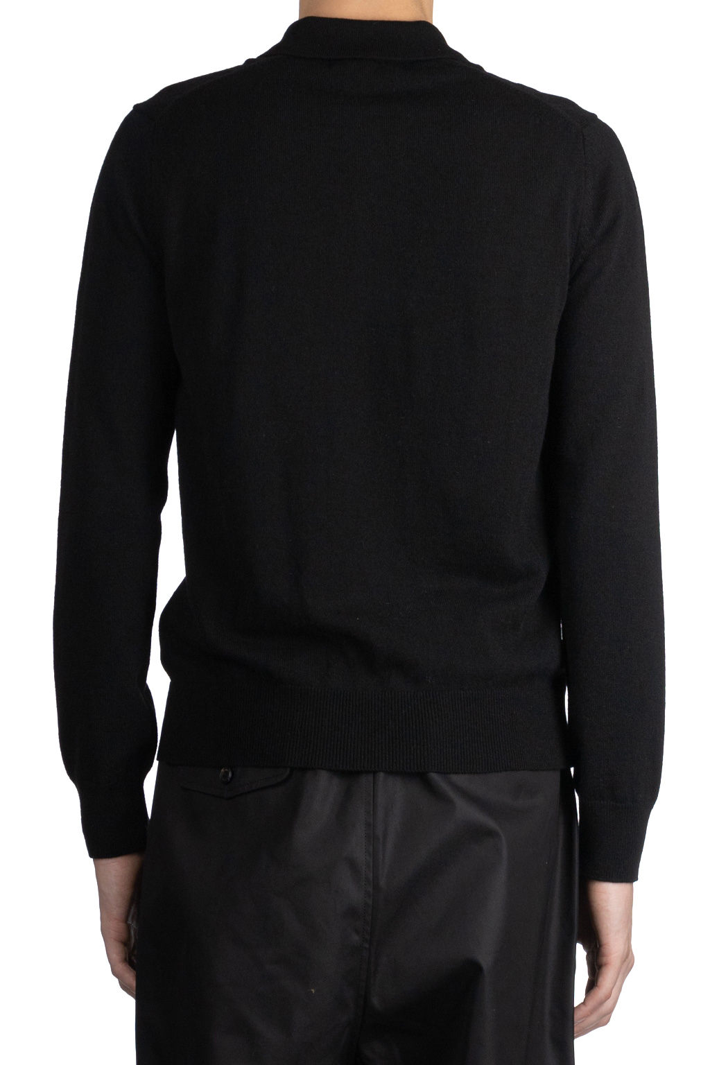 Comme Des Garcons Homme Deux - Wool Polo Shirt-Black