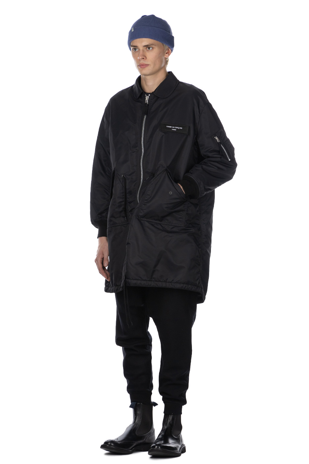 Comme Des Garcons Homme - Nylon Twill Long Coat - Black