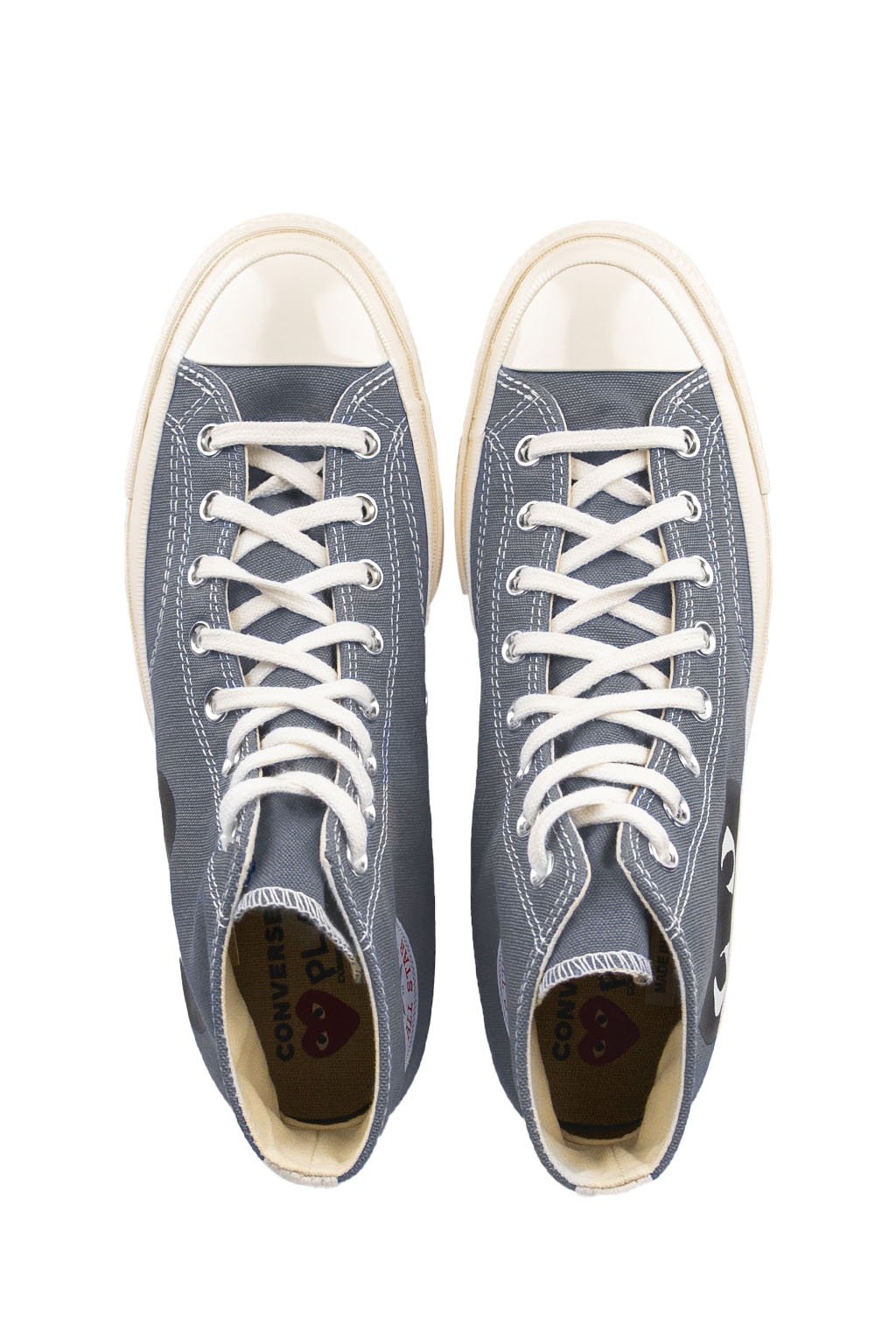 Comme Des Garcons Play Grey Converse - Half Heart Chuck 70 High Sneakers