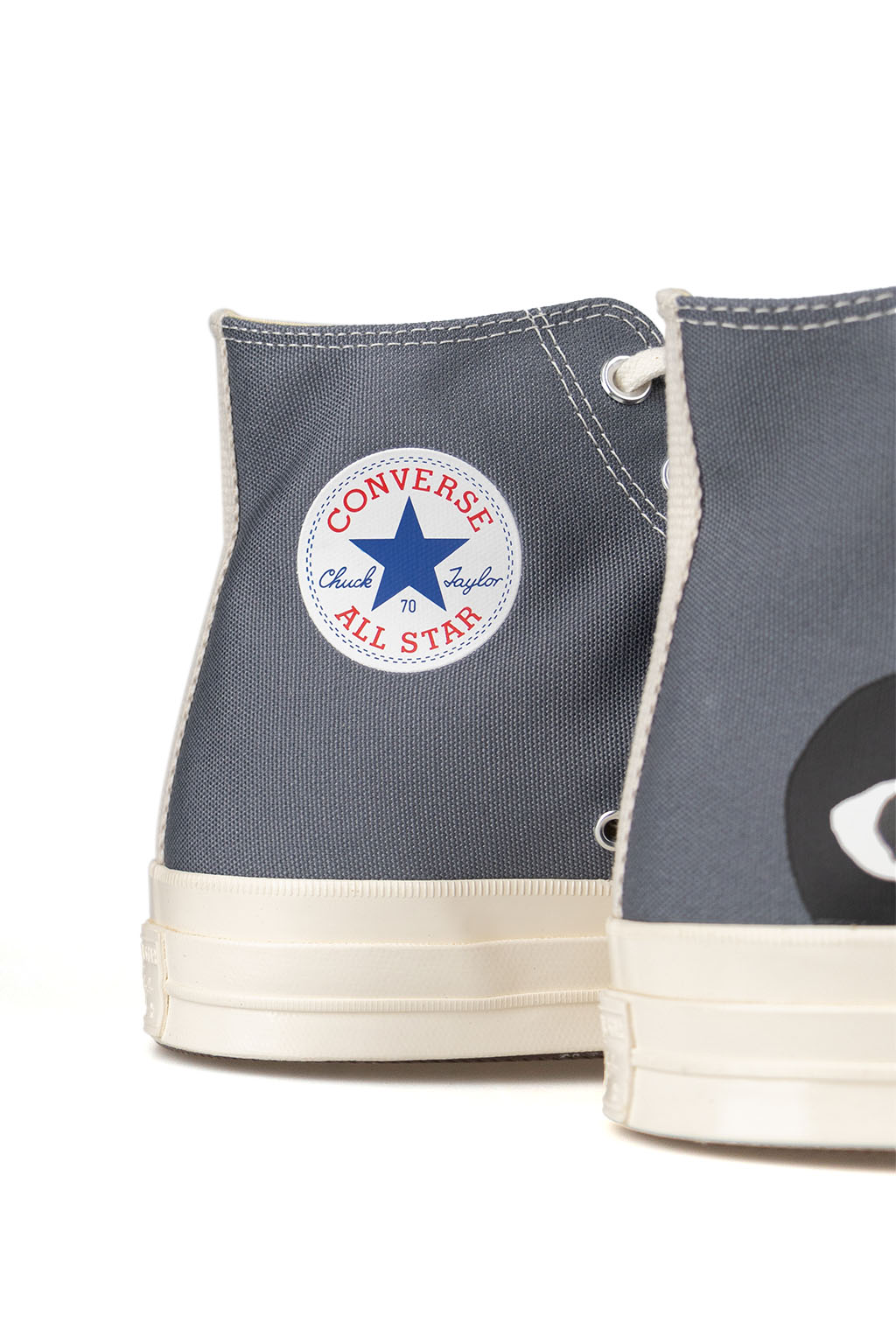 Comme Des Garcons Play Grey Converse - Half Heart Chuck 70 High Sneakers