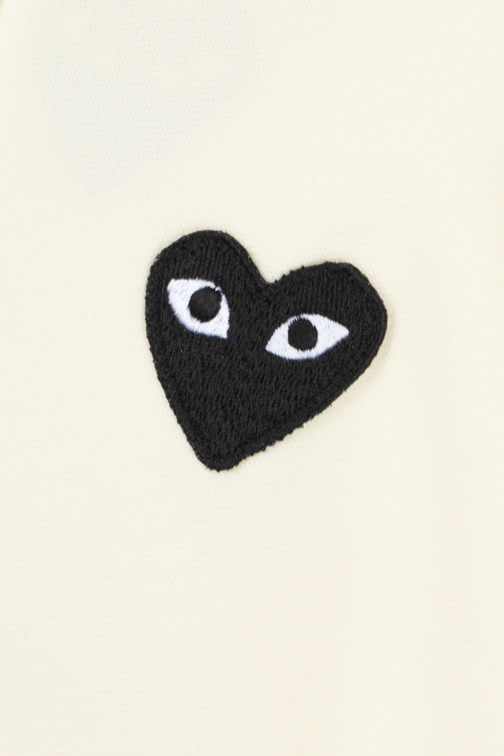 Comme Des Garcons Play - Unisex Black Heart Full Zip Hoodie - Ivory