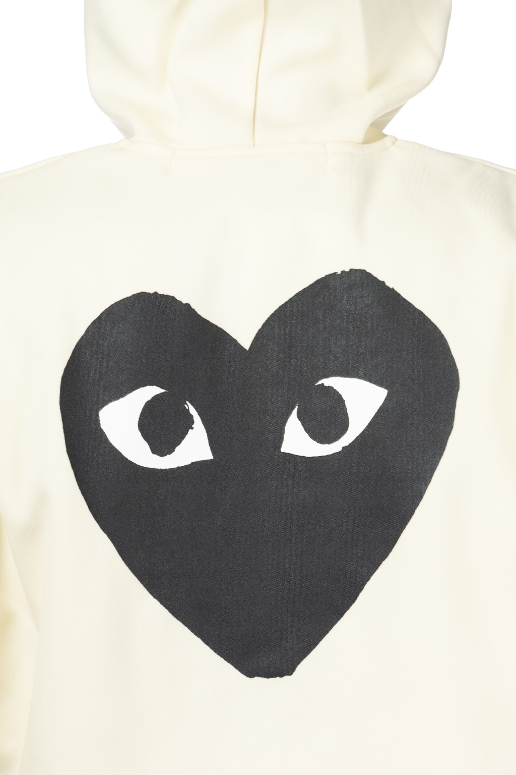 Comme Des Garcons Play - Unisex Black Heart Full Zip Hoodie - Ivory