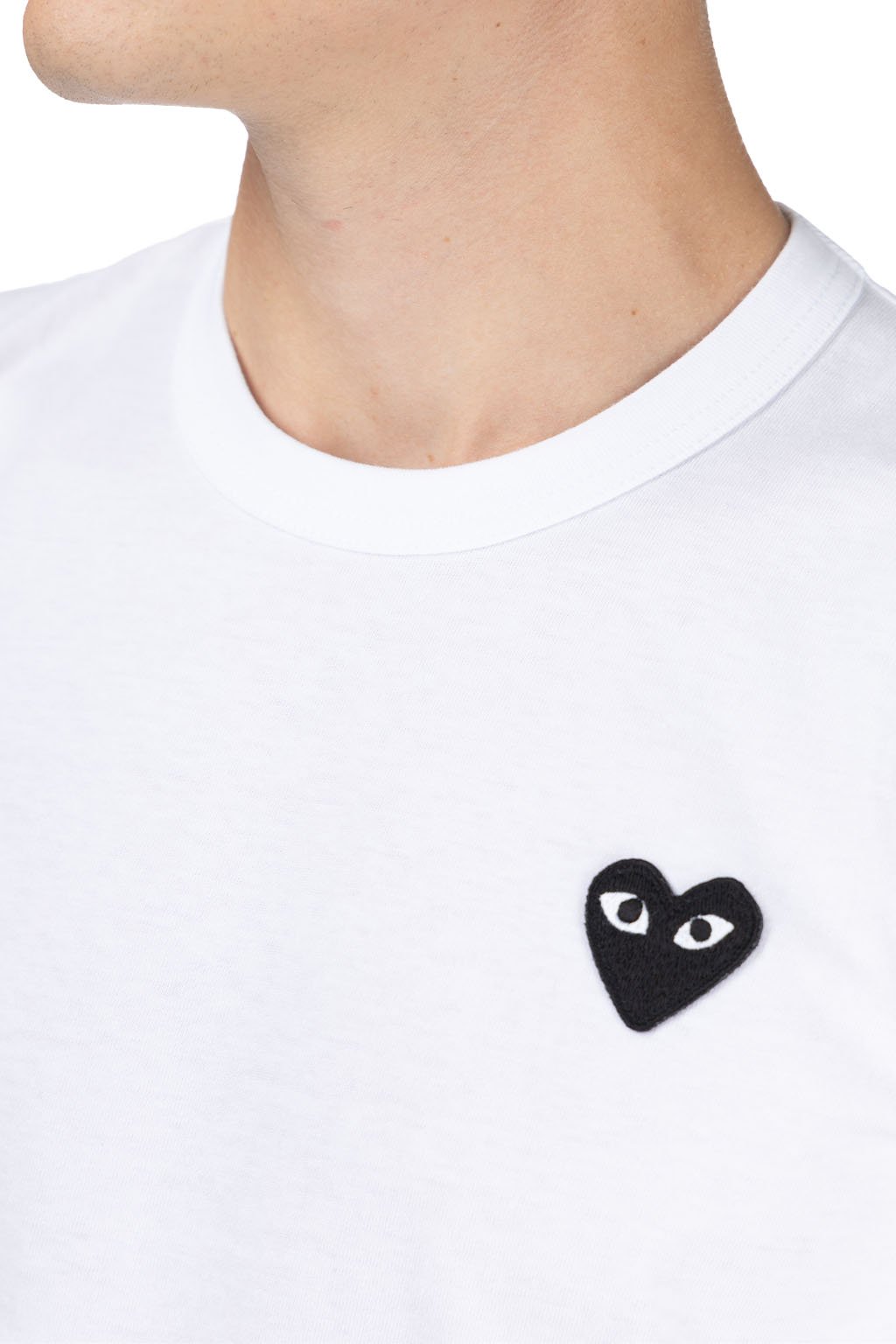 Comme Des Garcons Play - Unisex Black Heart T-Shirt - White