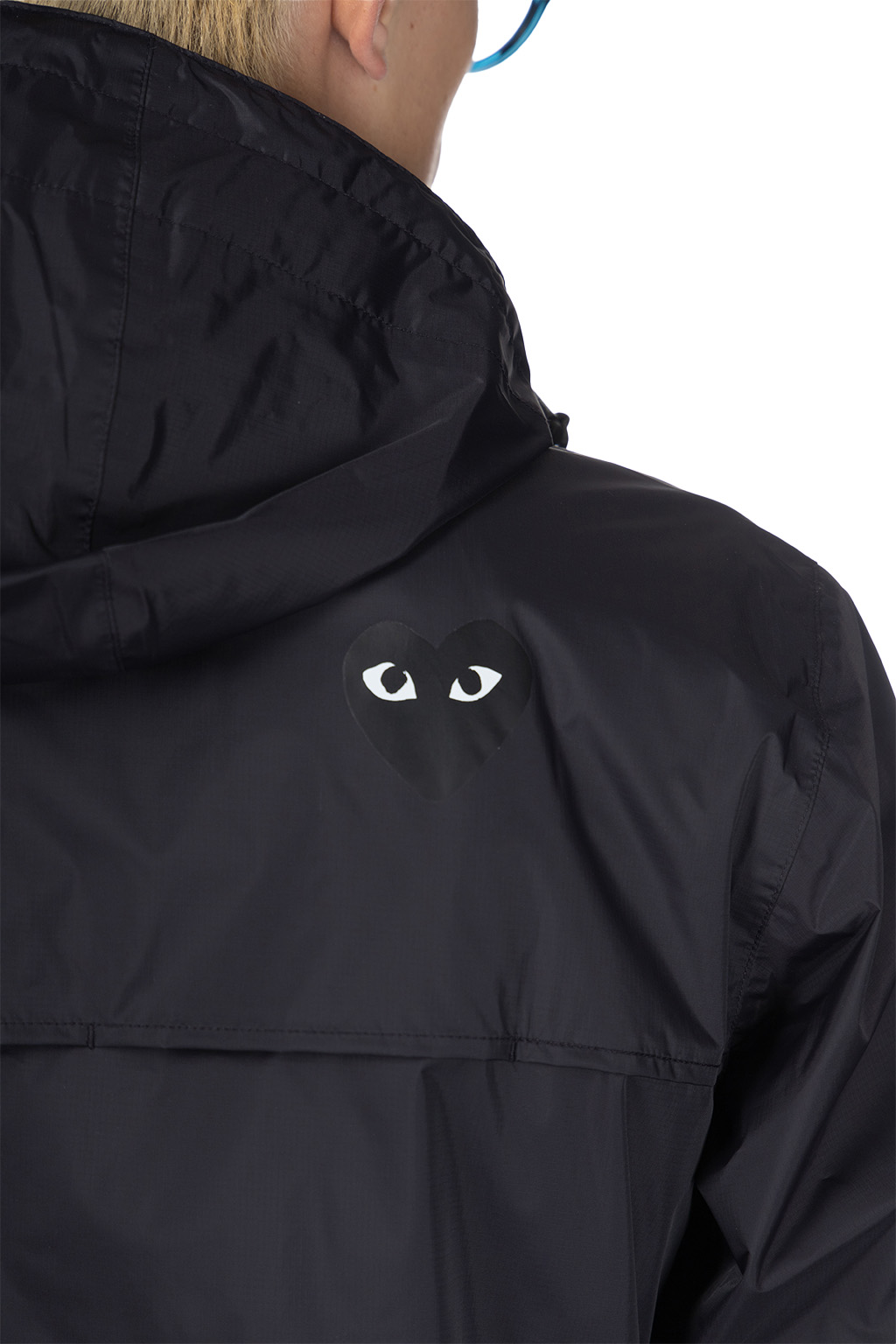 Comme Des Garcons Play - Unisex K-WAY Hoodie Full Zip - Black