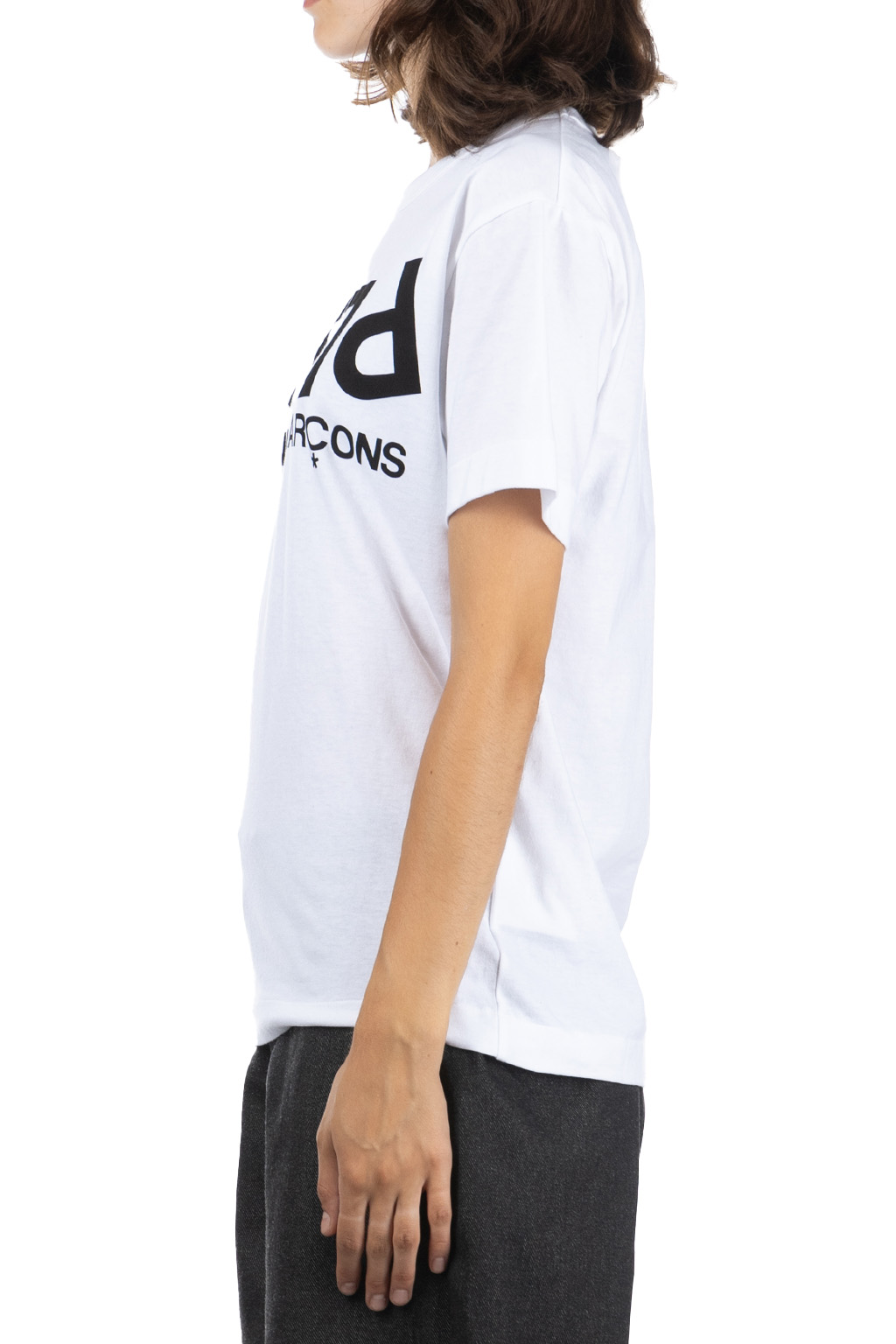 Comme Des Garcons Play - Unisex Play Text Logo T-Shirt - White