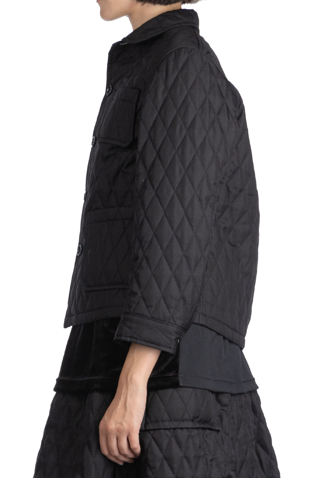 Comme Des Garcons TAO - Poly Herringbone Quilting Jacket - Black