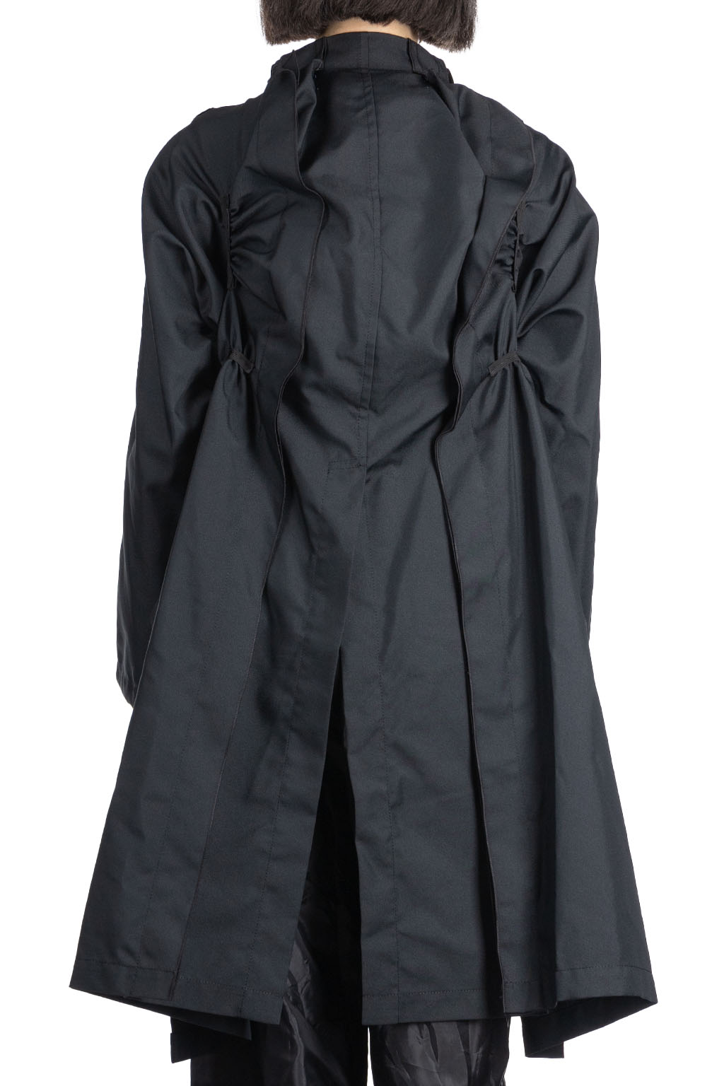 Comme Des Garcons TAO - Poly Twill Garment Washed Long Jacket - Black