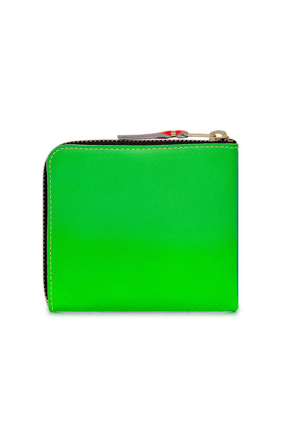 Comme Des Garcons Wallets Super Fluo Half Zip Wallet - Blue Green