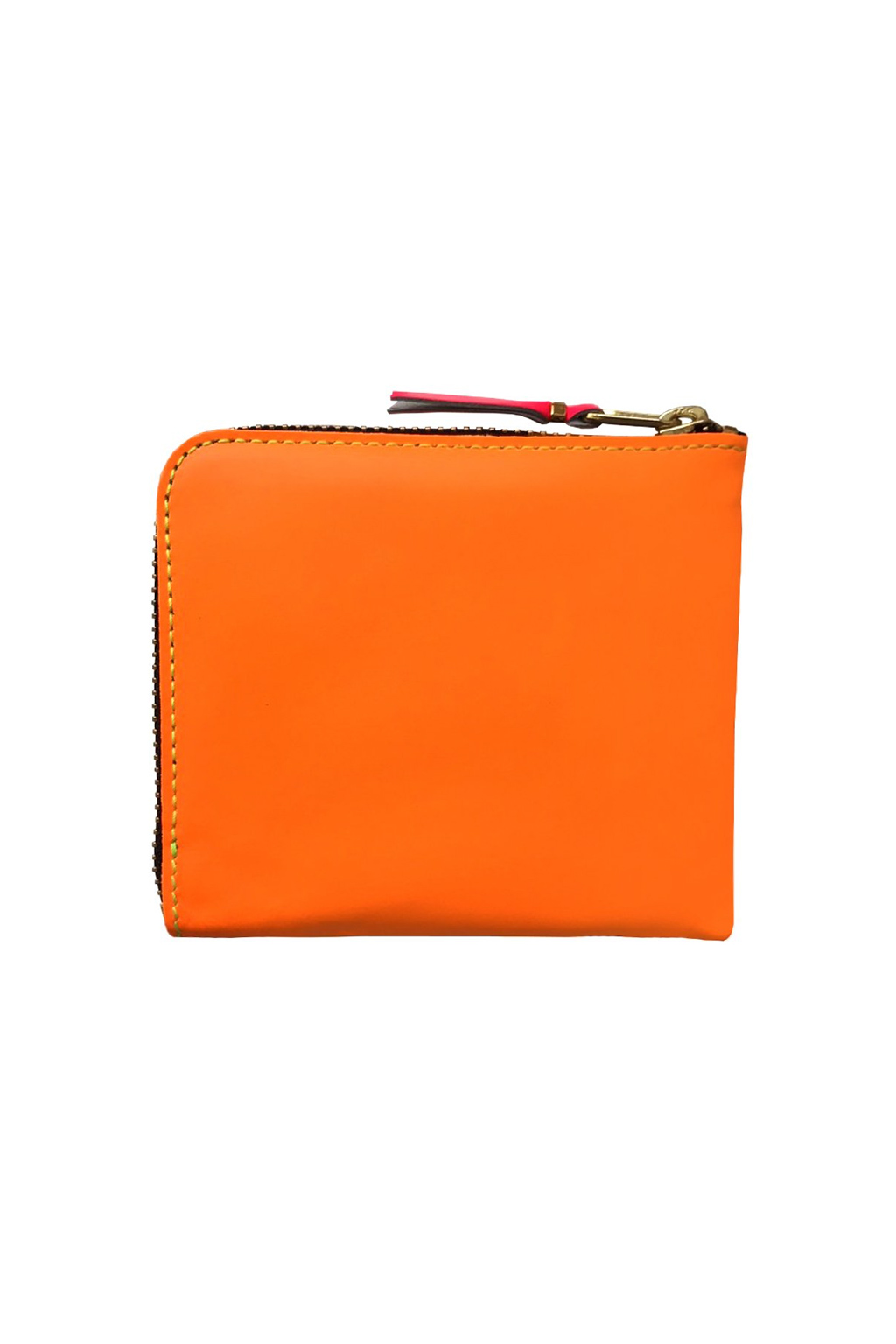 Comme Des Garcons Wallets Super Fluo Half Zip Wallet - Yellow Light Orange