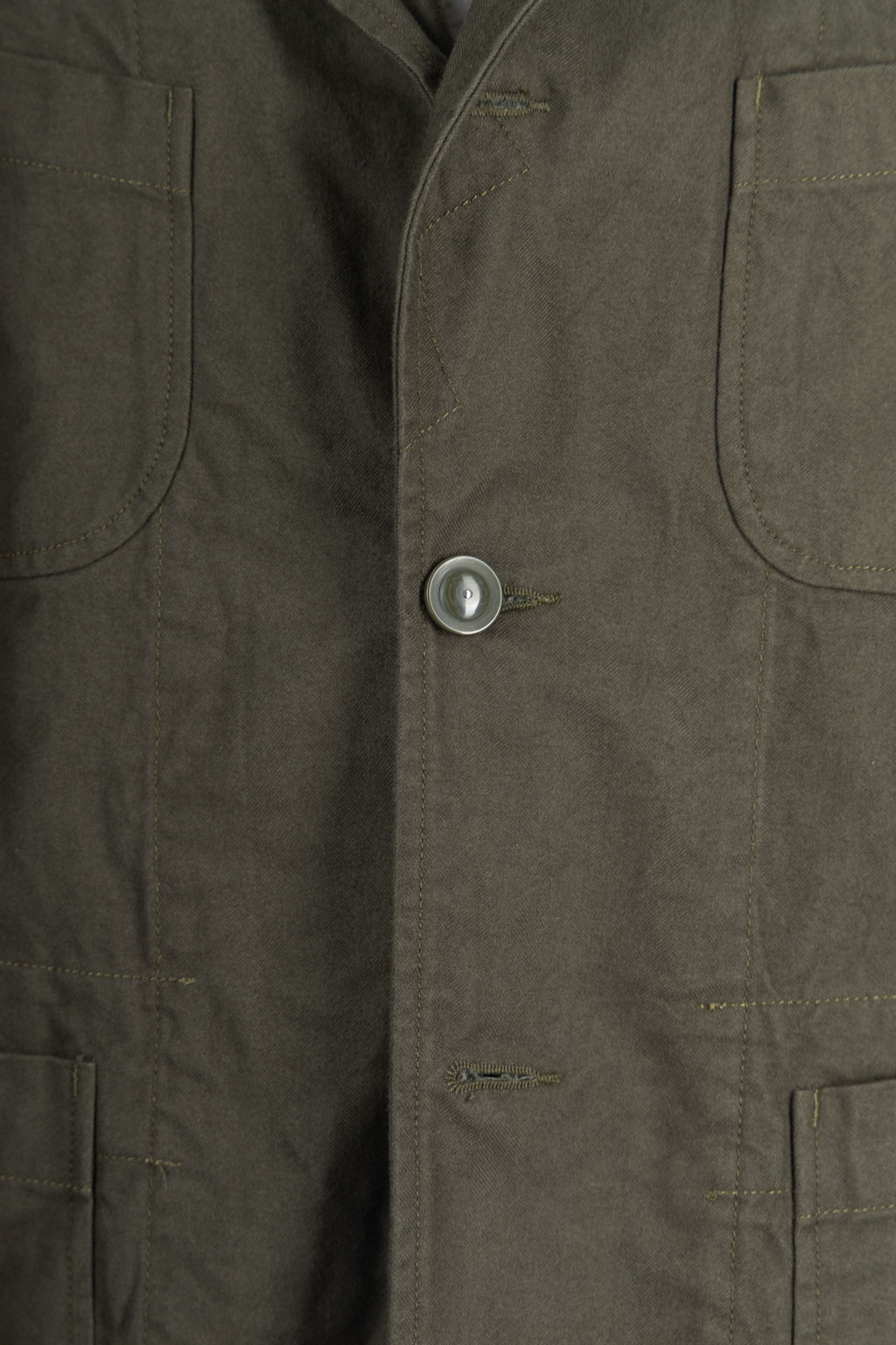 Engineered Garments - Bedford Jacket-Olive Cotton Brushed HB