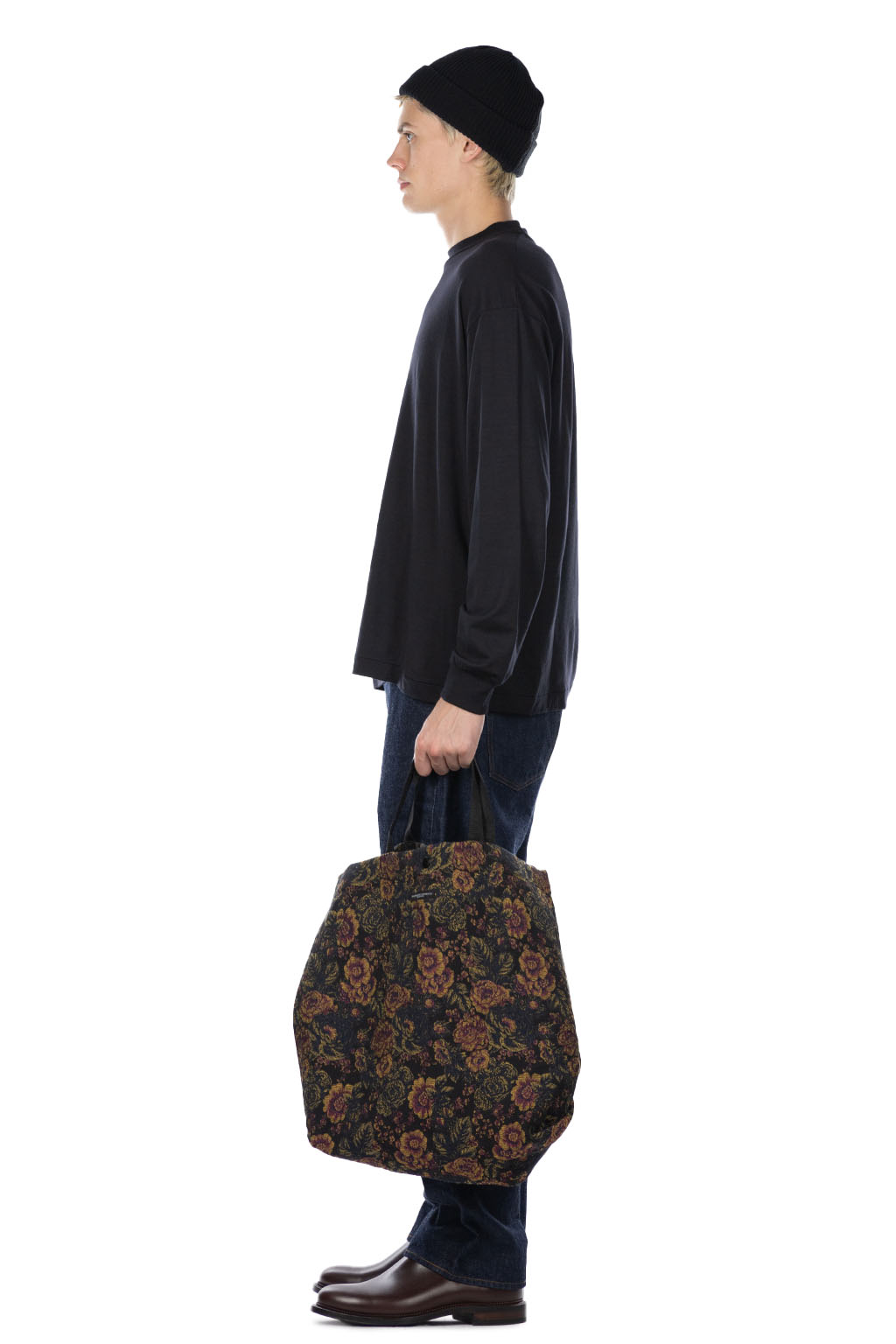 Engineered Garments - Carry All Tote - Black x Gold CP Floral Jacquard