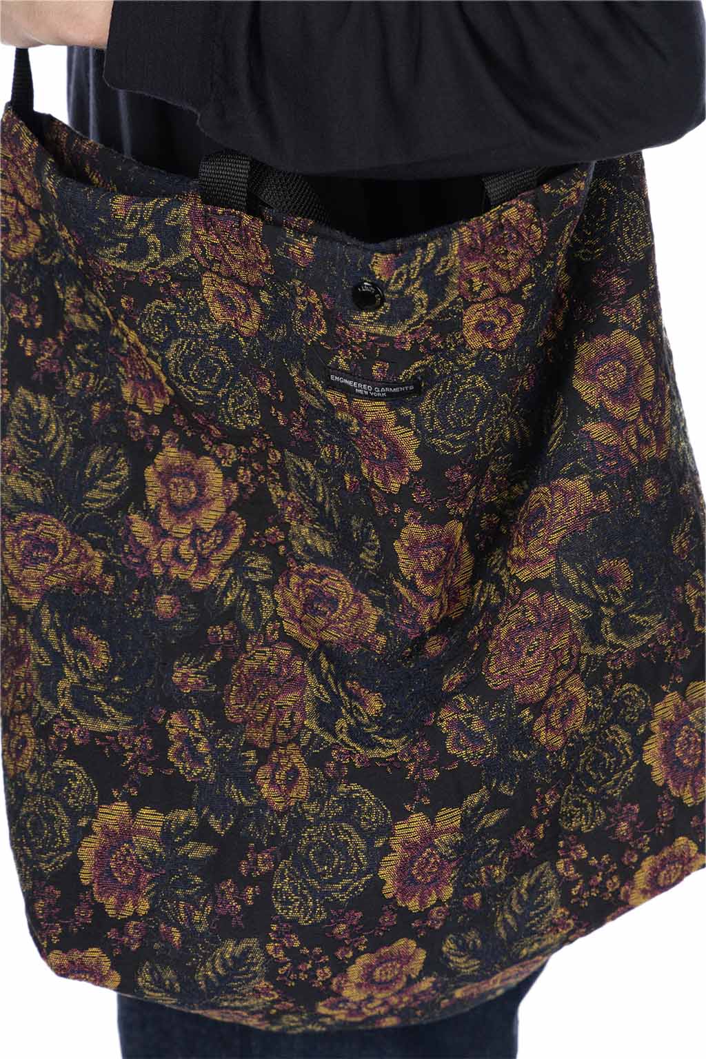 Engineered Garments - Carry All Tote - Black x Gold CP Floral Jacquard