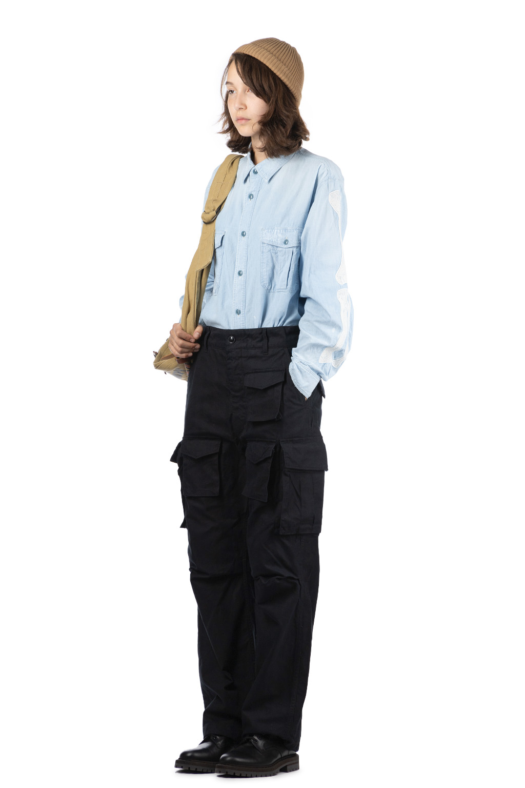 Engineered Garments - FA Pant - Black Cotton Brushed HB