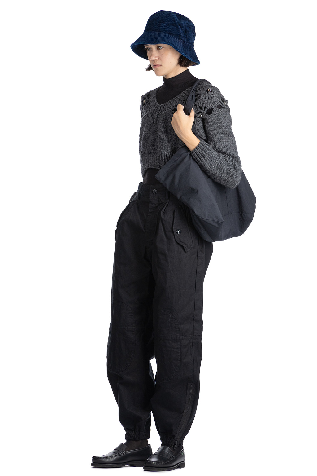 Engineered Garments - IAC Pant-Black Cotton Brushed HB