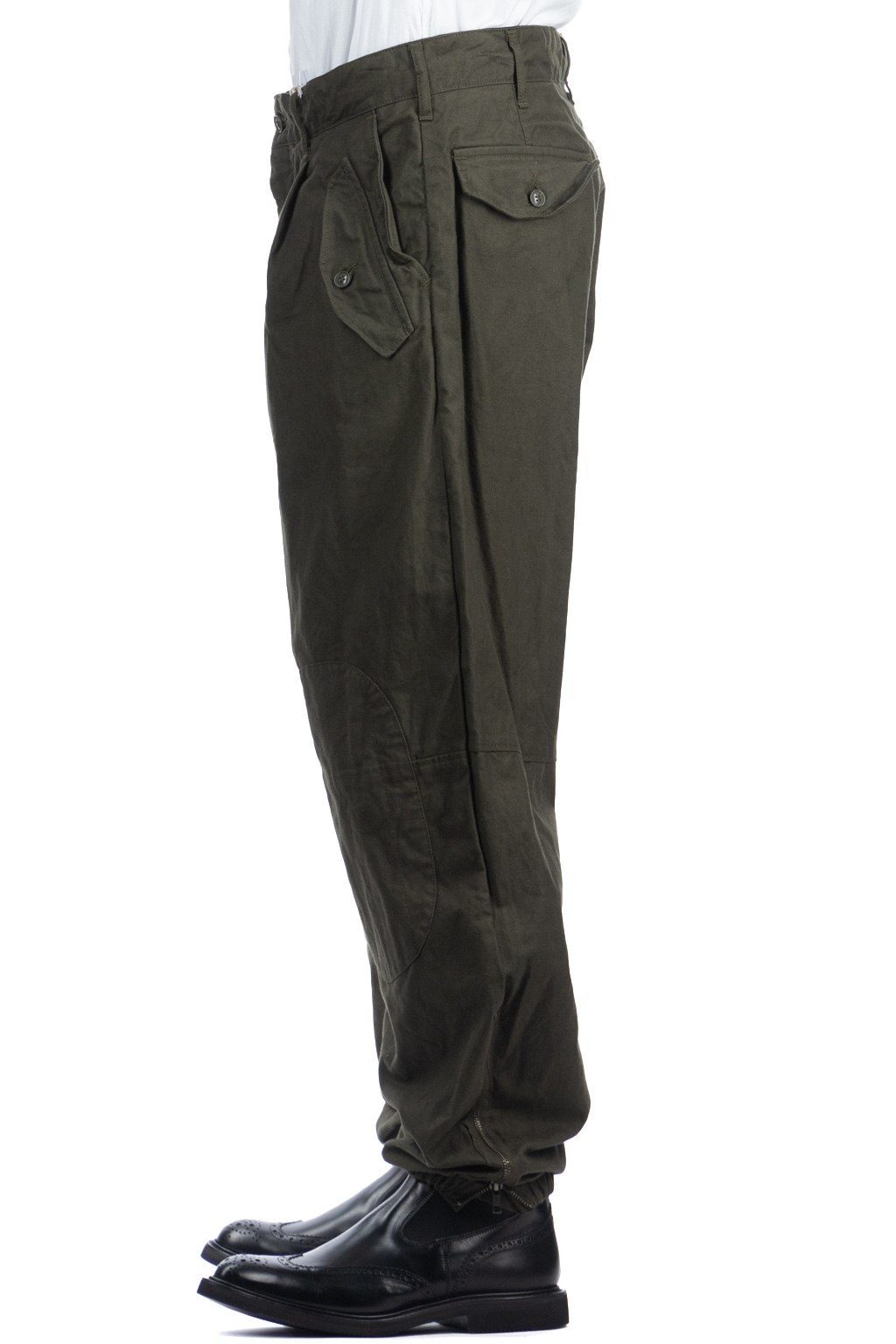 Engineered Garments - IAC Pant-Olive Cotton Brushed HB