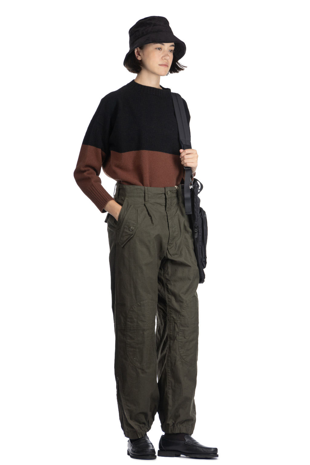 Engineered Garments - IAC Pant-Olive Cotton Brushed HB