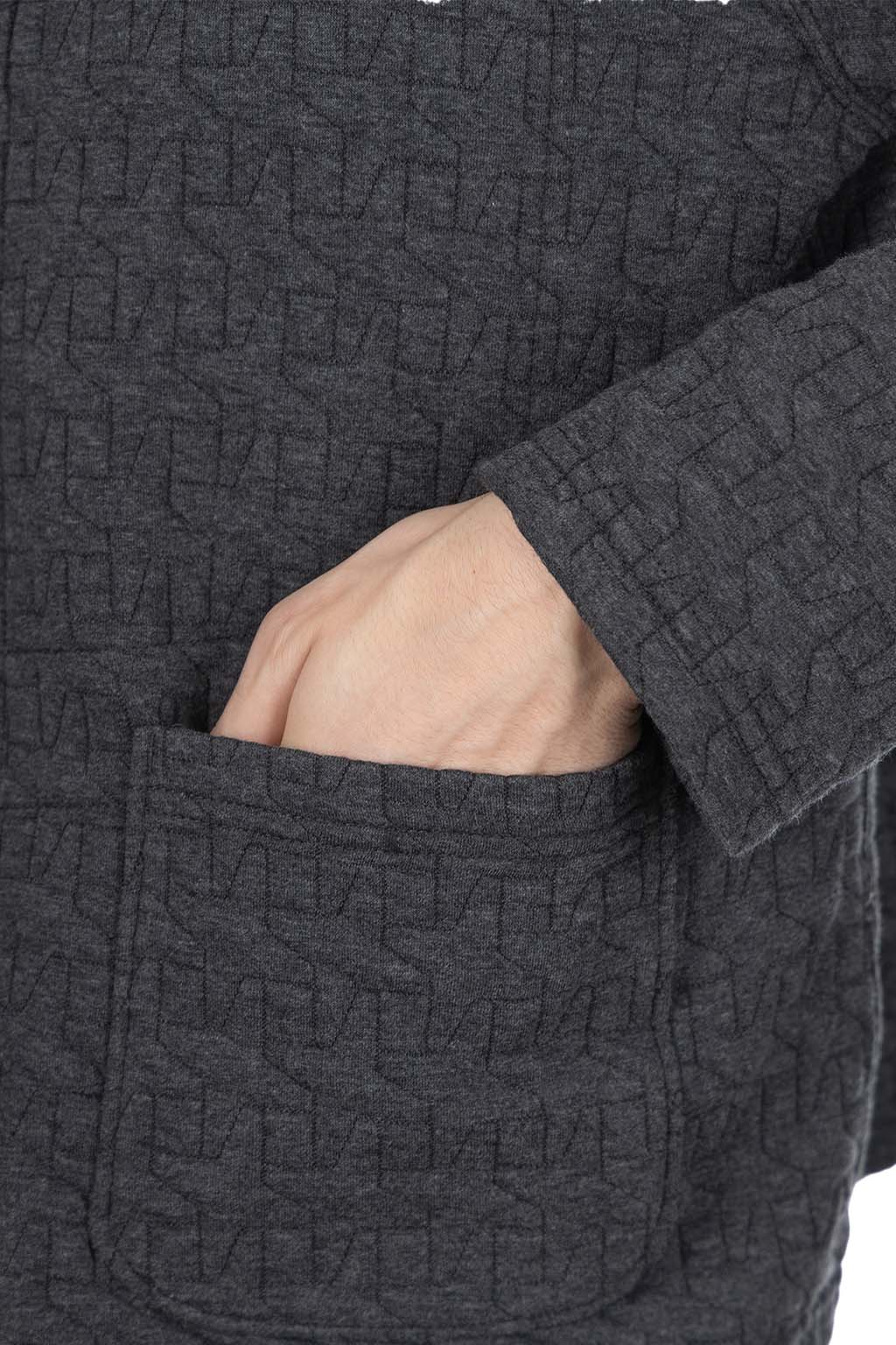 Engineered Garments - Knit Cardigan - Charcoal PC Quilted Jersey