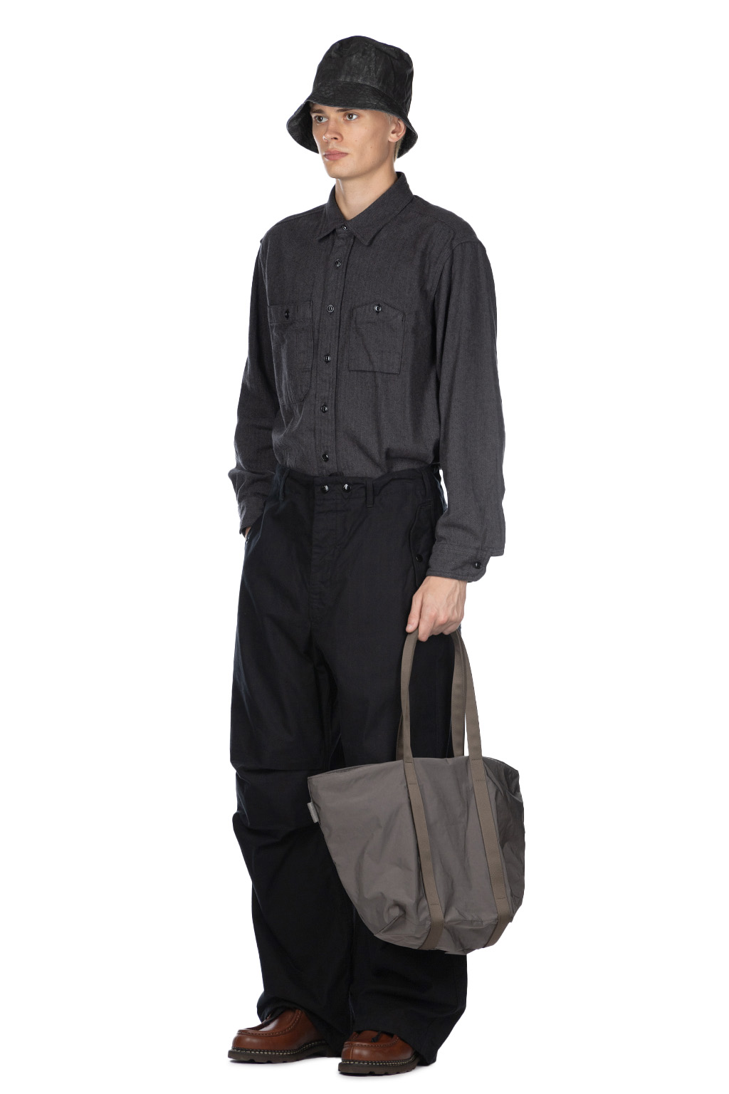 Engineered Garments - Over Pant - Black Cotton Brushed HB