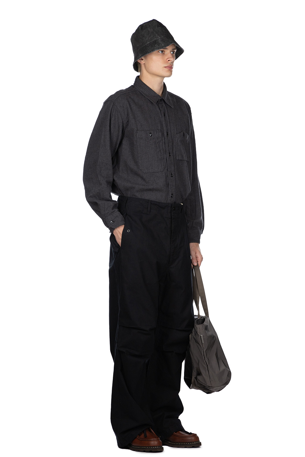 Engineered Garments - Over Pant - Black Cotton Brushed HB