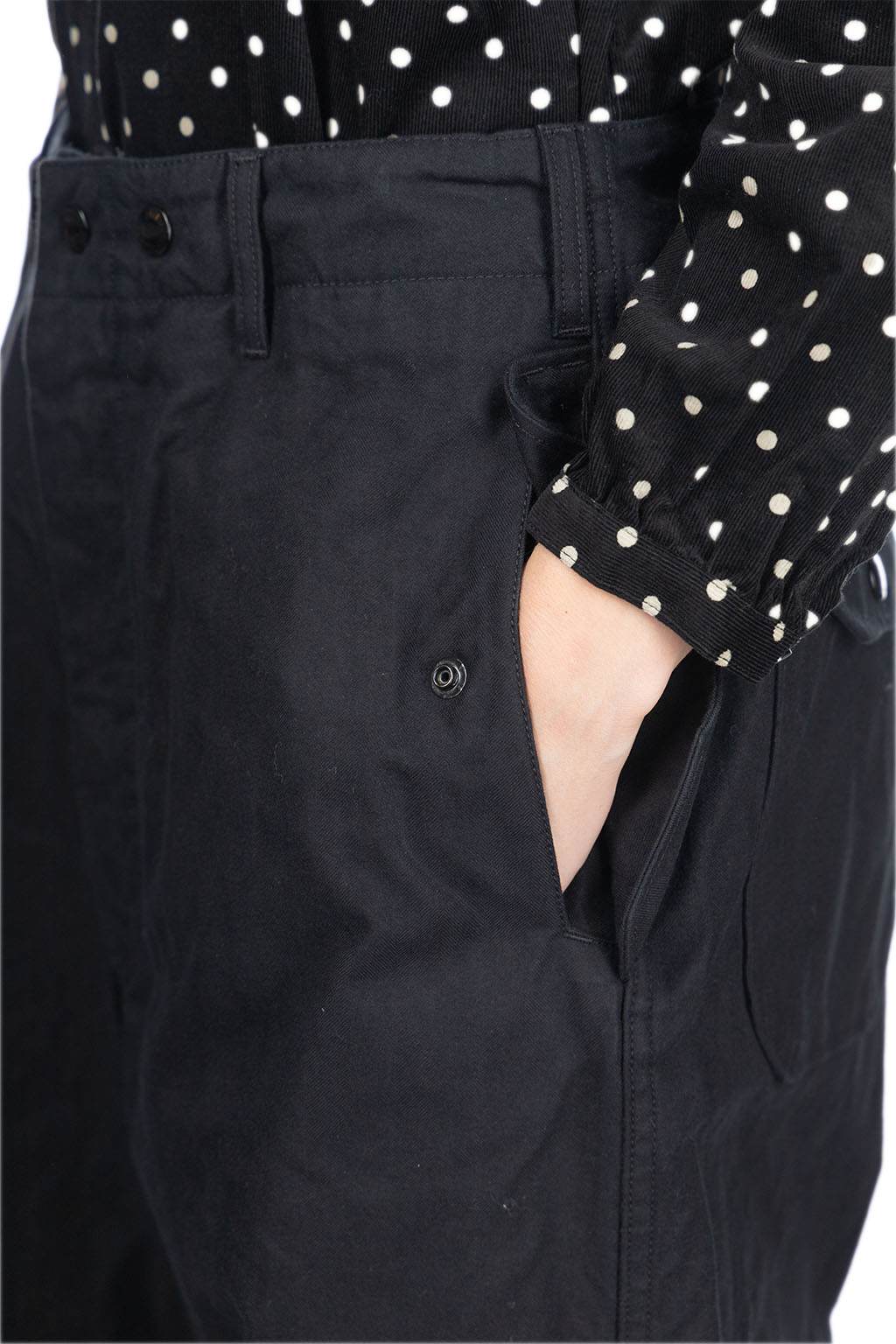 Engineered Garments - Over Pant - Black Cotton Brushed HB