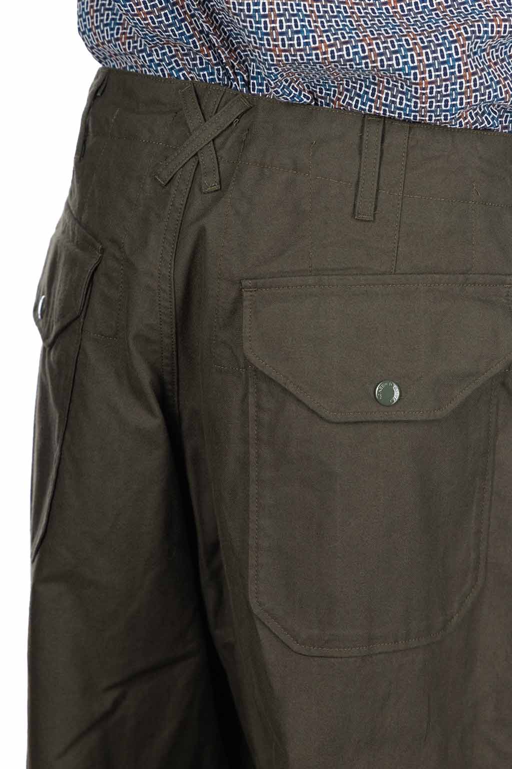 Engineered Garments - Over Pant - Olive Cotton Brushed HB