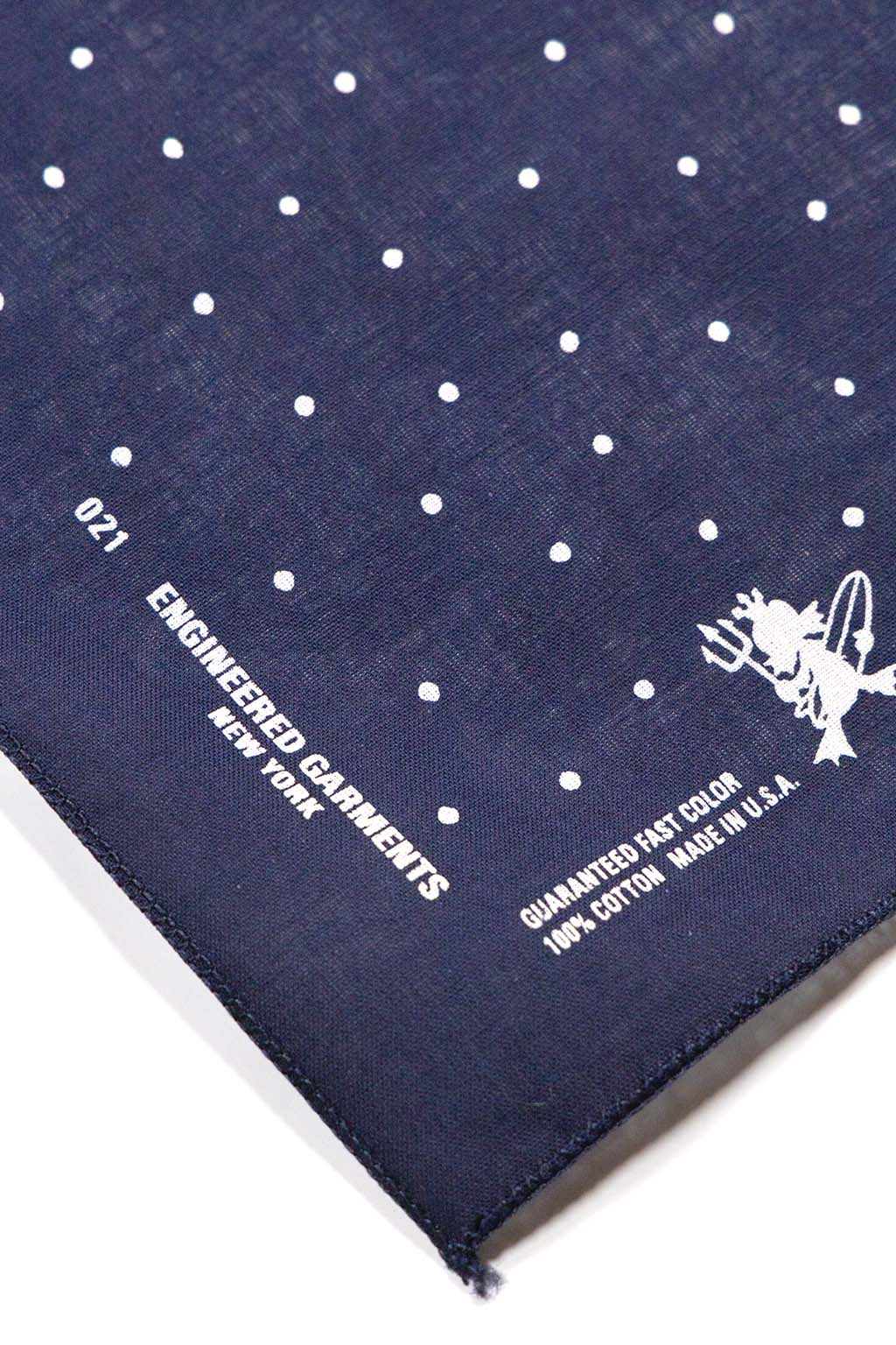 Engineered Garments - Printed Bandana - Navy College