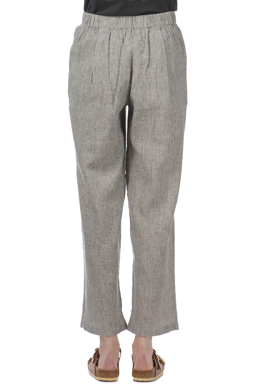 Evam Eva - Linen Cotton Tuck Pants - Antique White