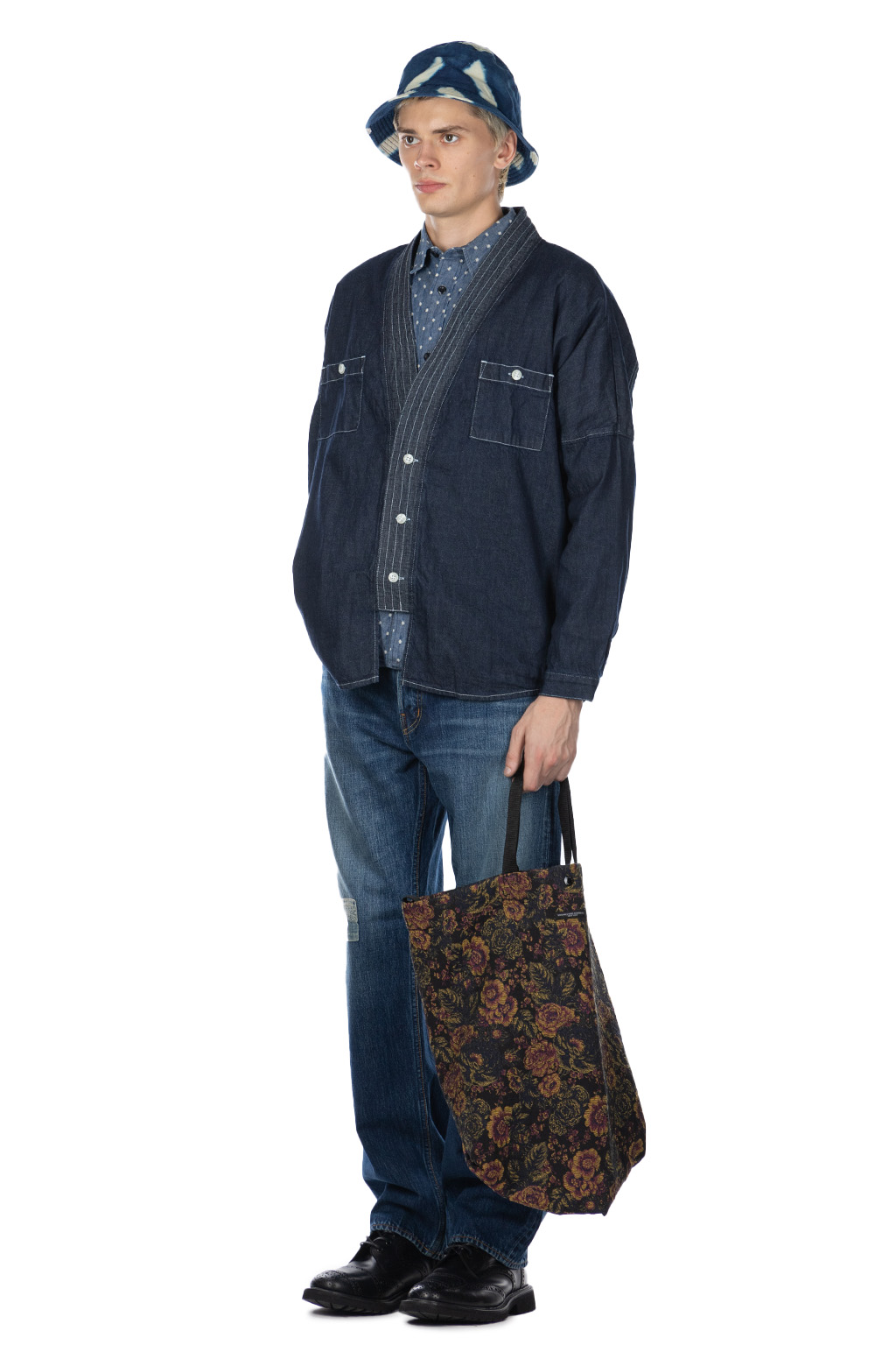 FDMTL - Denim Haori Shirt Rinse - Indigo