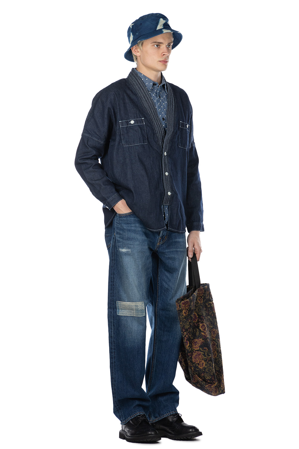 FDMTL - Denim Haori Shirt Rinse - Indigo