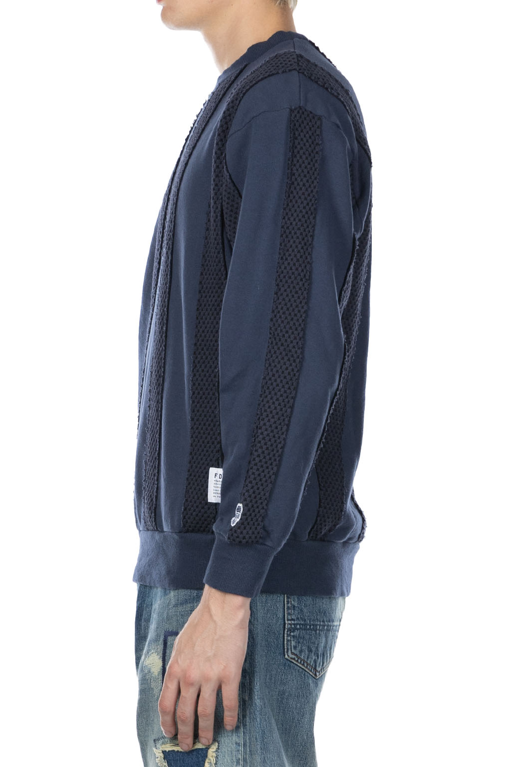 FDMTL - OBI Stripe Sweatshirt - Navy