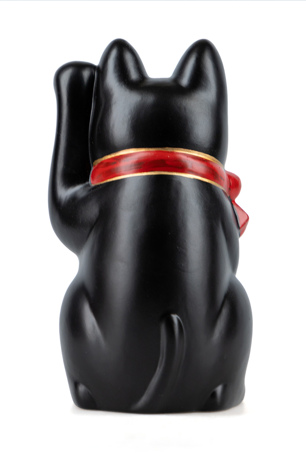 Fukumaneki Lucky Cat Bow 15.5cm - Black