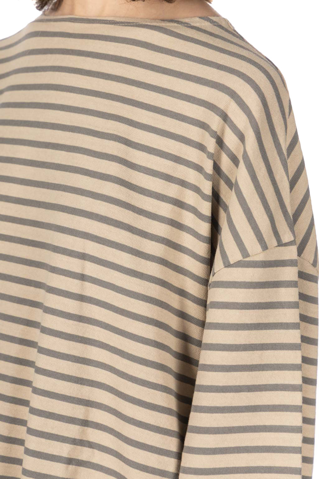 Ichi Overdye Stripe Pullover - Grey