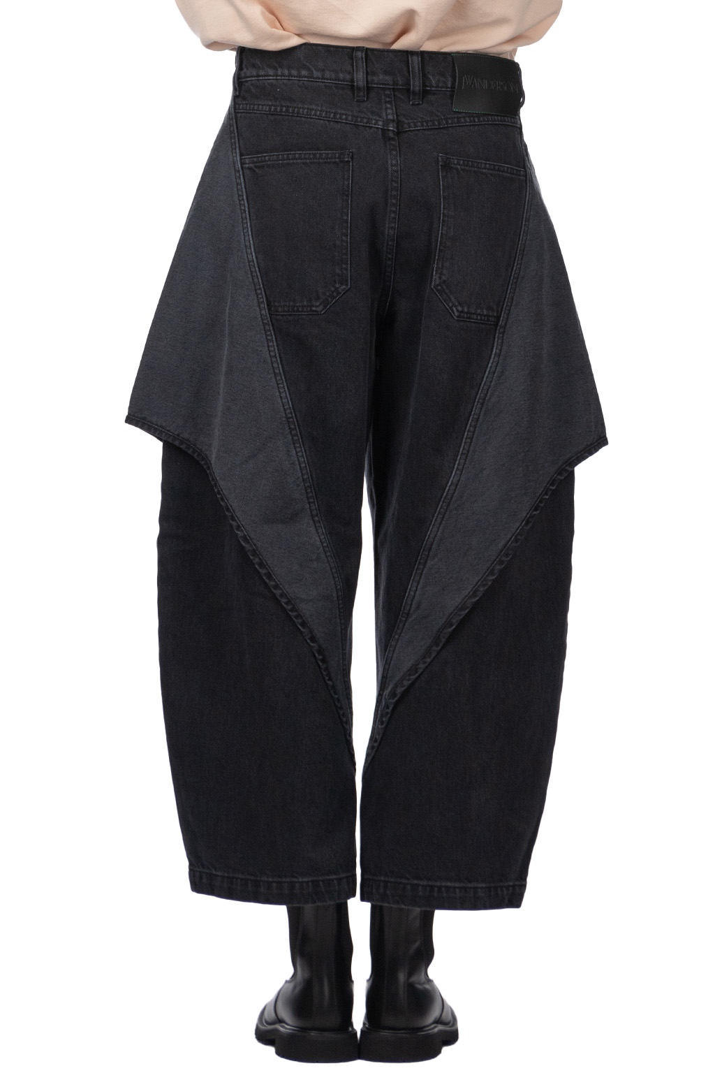 JW Anderson - Cropped Sculptural Jeans - Dark Grey