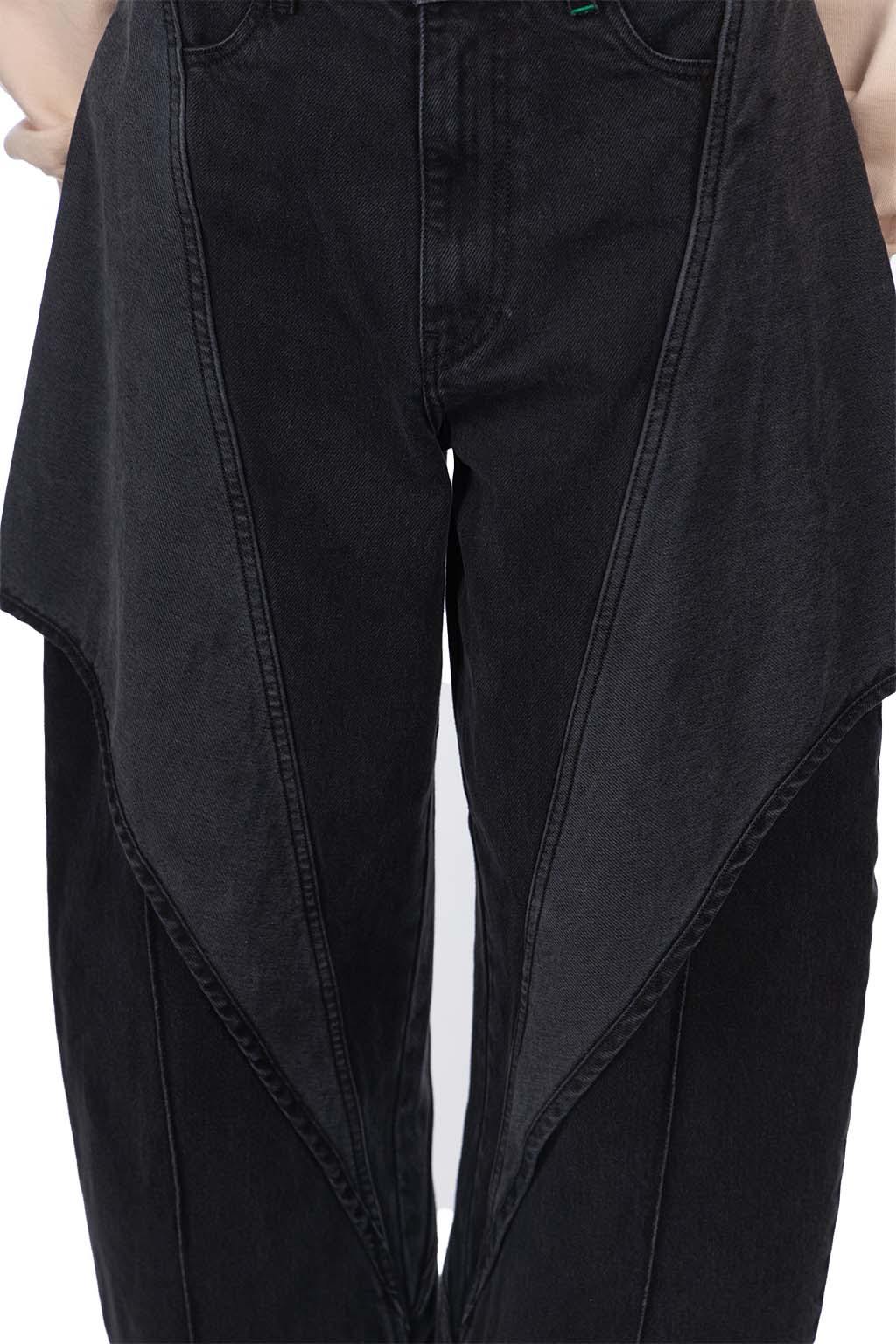 JW Anderson - Cropped Sculptural Jeans - Dark Grey