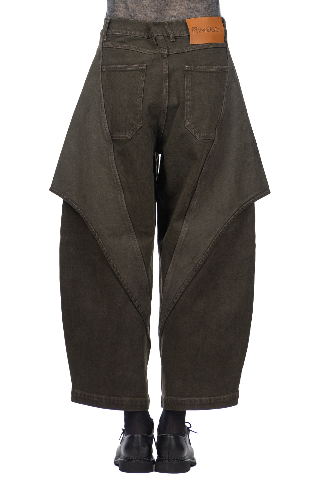 JW Anderson - Cropped Sculptural Jeans - Smoke