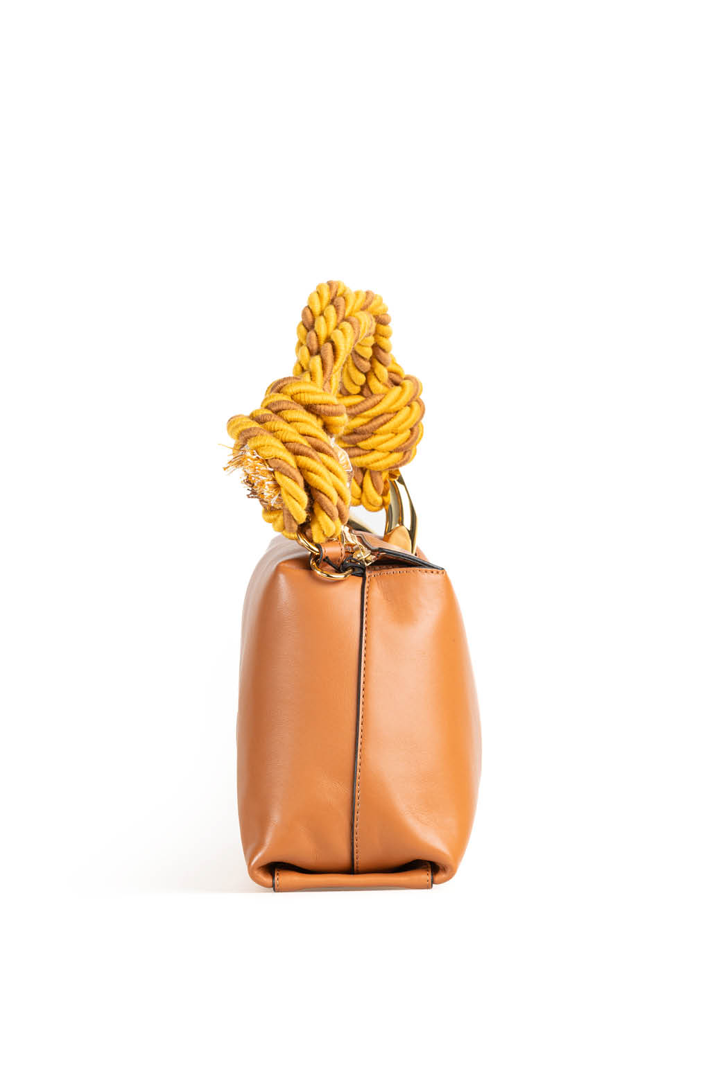 JW Anderson - JWA Corner Bag - Leather Top Handle Bag - Pecan